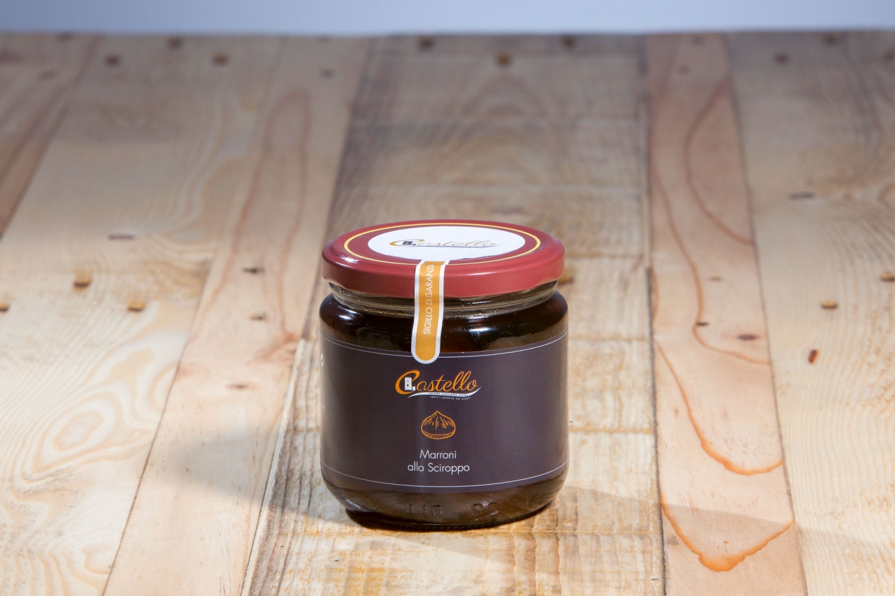 Marroni chestnuts in syrup